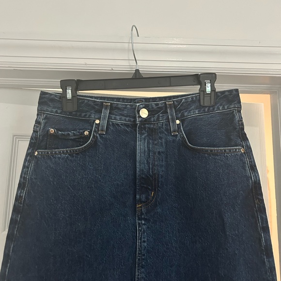 Goldsign denim low slung midi skirt - Picture 4 of 5